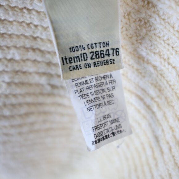 LL Bean Women's Knit Pullover Sweater 100% Cotton Scoop Neck Large - Picture 6 of 8